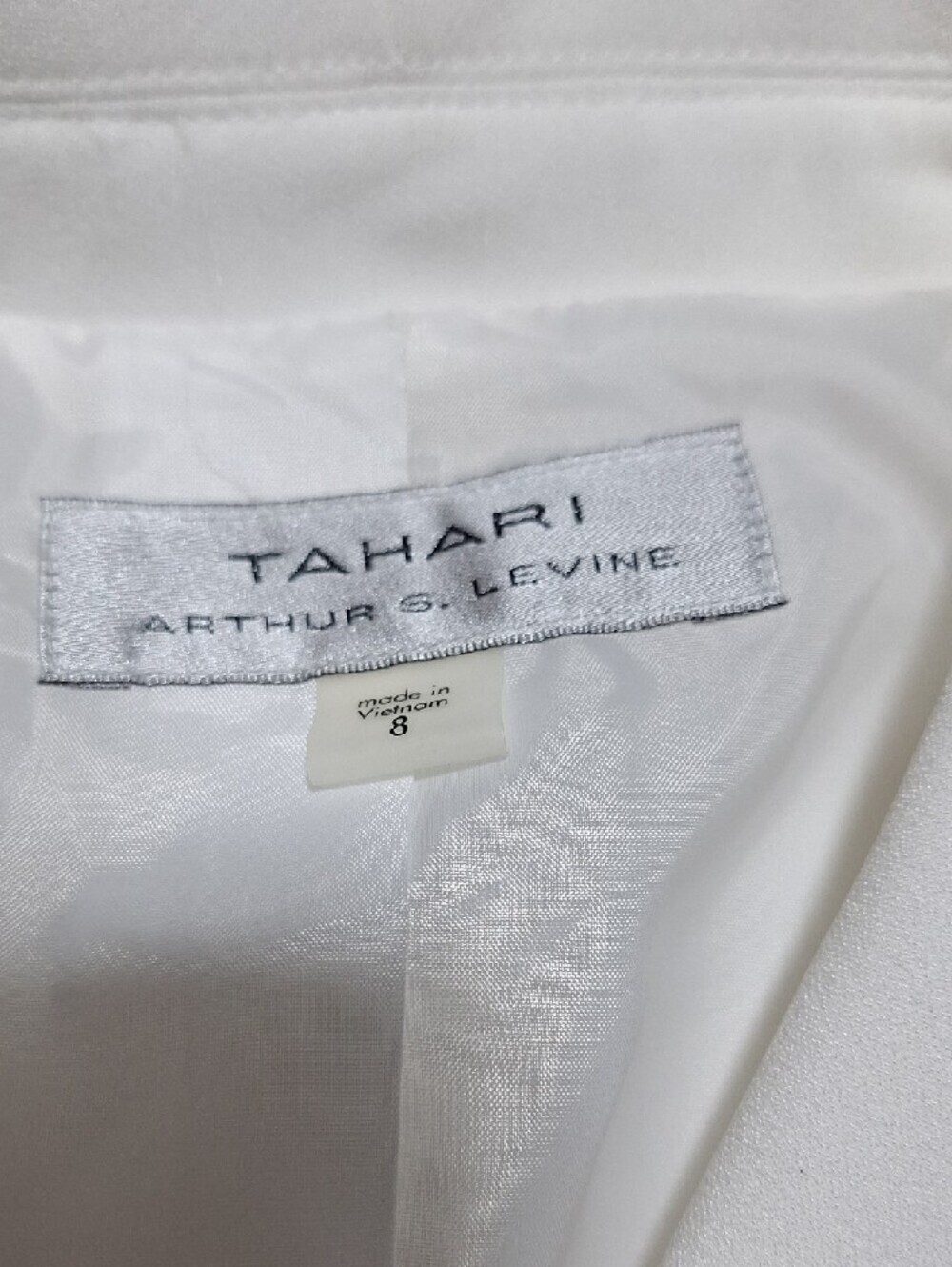 NWT Tahari White  Ruffle-Front Blazer Jacket - Picture 9 of 17